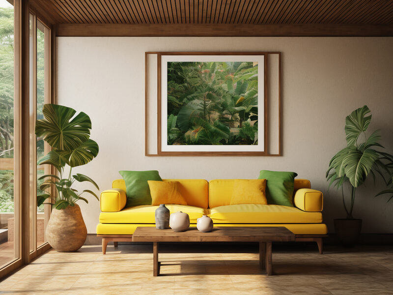 Rattan and jute natural materials