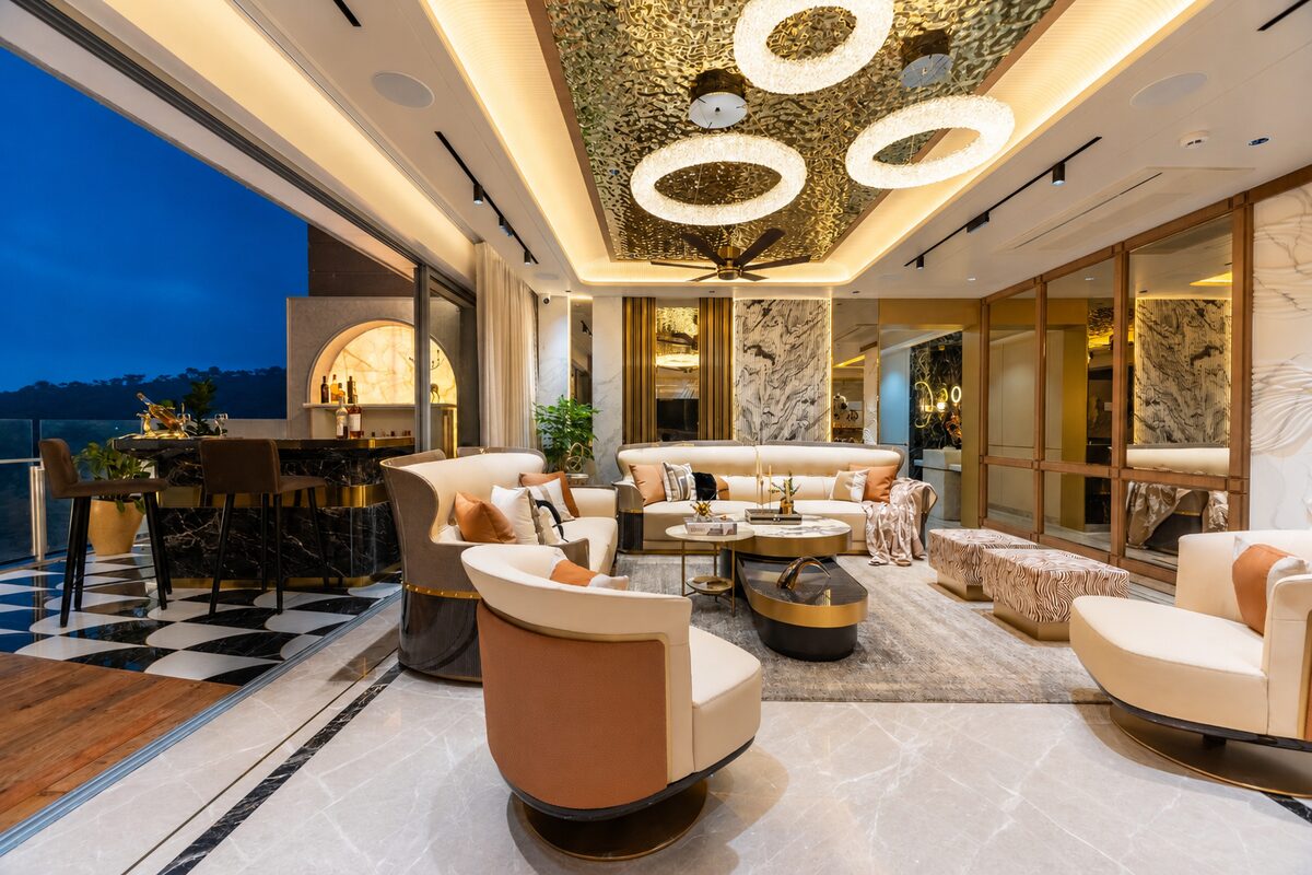 Modern eclectic living room