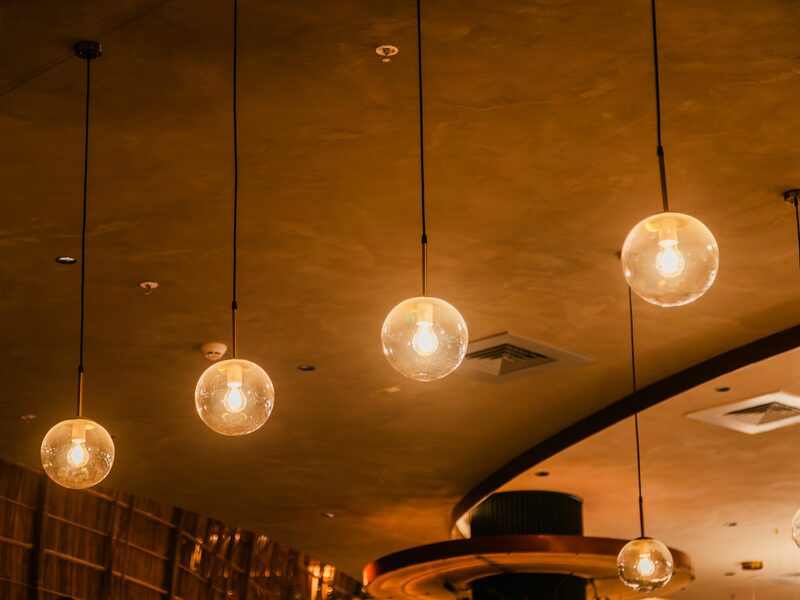 Sculptural statement lighting