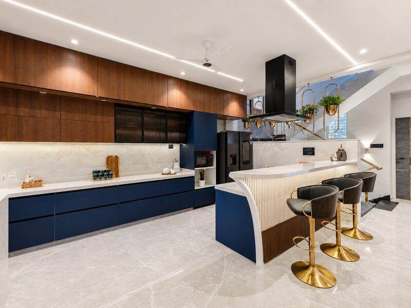 Open plan zoning with rugs and levels