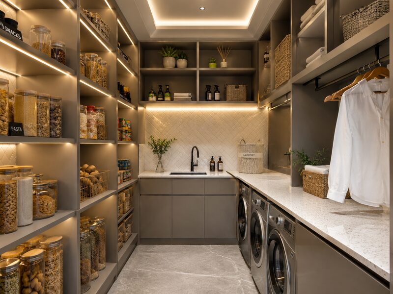 Pantry and utility room planning